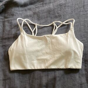Athleta white sports bra size medium